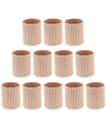 VALICLUD 12pcs Toe Cushion cuttable gel toe cap lined gel toe covers silicone finger sleeves Tube Cuttable Toe skin colour 12pcs 3x2.5x2.5cm