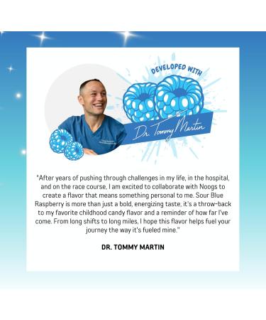 Noogs Sour Energy Chews Blue Raspberry Blast Electrolyte Energy Gummies Sour Candy Flavored Alternative to Running Gels Vegan Gluten Free & Caffeine Free 12 Pack - Buy Online on GoSupps.com