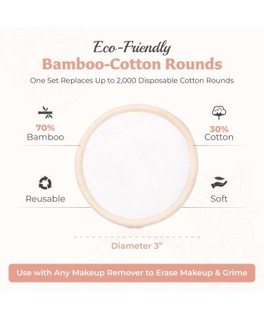 Buy Sika Natural 100% Organic Reusable Round Makeup Removing Pads - 12 Count + 2 Bags | Eco-Friendly & Sustainable - Buy Online on GoSupps.com