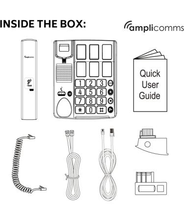 Amplicomms BigTel 40 Plus Corded Big Button Phone for Elderly - Hearing Aid Compatible & Loud - Large Number Telephone - Buy Online on GoSupps.com