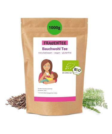 Jumping mild belly well tea with anis & fennel 1000g i organic herbal tea i from 3rd month I Premium children Tea against abdominal pain i baby tea without additives & aroma fabrics i vegan & gluten -free 1 kg (1 Pack) belly well -tea organic