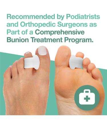 ZenToes Gel Toe Separators - 4 Pack for Overlapping Toes, Bunions, Big Toe Alignment - White - Buy Online on GoSupps.com