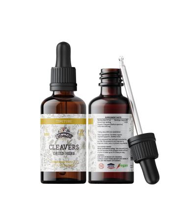 Cleavers Tincture Organic Cleavers Extract Cleavers Drops (Galium aparine) Dried Herb 2 fl oz (Pack of 1)