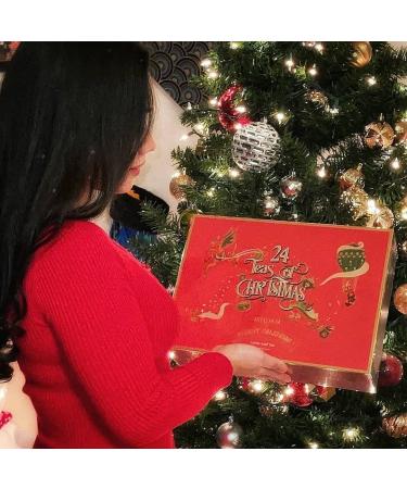 VAHDAM Tea Advent Calendar 2022 - 24 Tea Varieties in Holiday Gift Box | 100% Natural Ingredients | Christmas Tea Gift Set for Women & Men - Buy Online on GoSupps.com