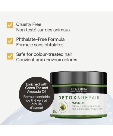 John Frieda Detox and Repair Masque/Mask for Dry Damaged Hair (250 mL) - Buy Online on GoSupps.com