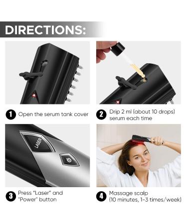Laser Hair Growth Comb Brush for Men and Women - Hair Loss Treatment Device - Buy Online on GoSupps.com