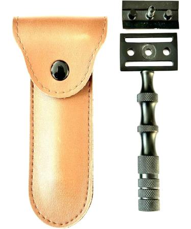 Stainless steel Manual Eco Friendly Double Edge Safety Razor for Men and Women Reuse-able Classic Safety Razor (Black) - Buy Online on GoSupps.com