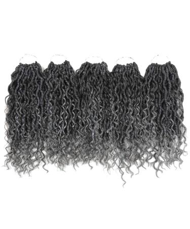 5 Packs Goddess Locs Crochet Hair 14 Inch River Locs Wavy Synthetic Braiding Hair Extension - OT-gray (Pack of 5) - Buy Online on GoSupps.com