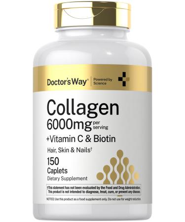 Doctor's Way Collagen Complex | 150 Caplets | with Vitamin C and Biotin | Non-GMO Gluten Free Supplement