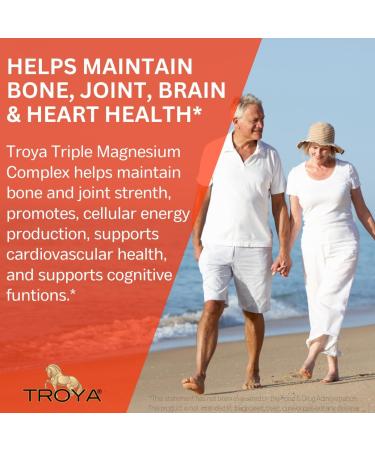 Troya Triple Complex Magnesium Fast-Acting Magnesium Complex with Glycinate Citrate & Malate for Relaxation Sleep & Well-Being Natural Formula Non-GMO Capsules (300mg) 1 - Buy Online on GoSupps.com