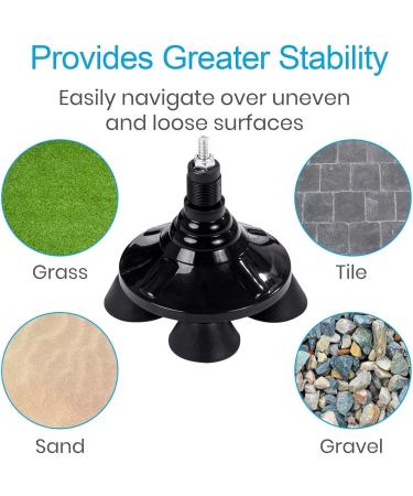 Rotating Four-Corner Crutch Base - Rubber Four-Legged Crutch Foot Pad Replacement Crutch Tip Crutch Crutch Accessories for Walking Crutch/a - Buy Online on GoSupps.com