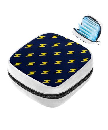 GIAPB Sanitary Napkin Storage Bag Period Bag Tampon Bag Makeup Bag Pad Pouch Yellow Seamless Pattern Picture Color4078