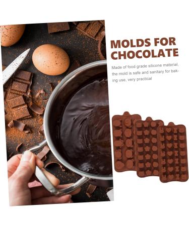 Alipis 6 pcs Chocolate Jelly Mold Ice Baking Adorable Cube Tools Silicone Supple DIY Candy for Fondant 21X10.2cmx2pcs Brown 2x2pcs - Buy Online on GoSupps.com