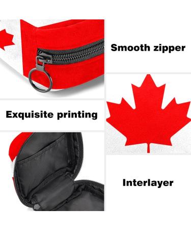 Canada Flag Sanitary Napkin Storage Bag - Portable Feminine Product Pouch for Girls & Women - Buy Online on GoSupps.com