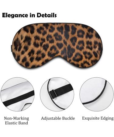Leopard Skin Sleep Mask for Women - Adjustable Eye Shades with Elastic Strap for Ultimate Comfort - Buy Online on GoSupps.com