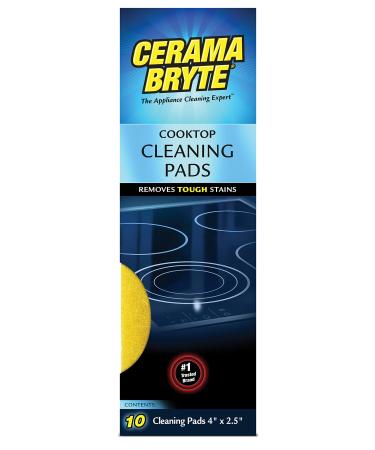 Cerama Bryte Glass-Ceramic Cooktop Cleaning Pads for Stubborn Stains, 10 Count - Buy Online on GoSupps.com