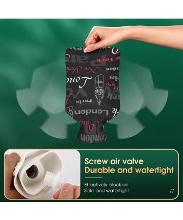 London Plush Hot Water Bottle with Cover - Hand Warmer for Adults & Kids | 26.5x15.3cm - International Shipping - Buy Online on GoSupps.com