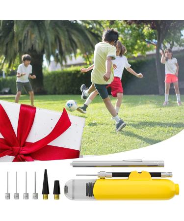 Amble Air Ball Pump with 5 Needles & Pressure Gauge - Portable Hand Pump for Sports Balls & Balloons - Buy Online on GoSupps.com