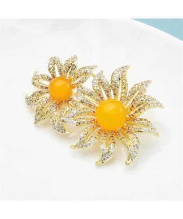 Pin Jewelry Gifts for Women Ladies Fashion Accessories Ladies Elegant Yellow Sunflower Brooch Classic Party Brooch Flower Shaped Brooch Brooches & Pins - Buy Online on GoSupps.com