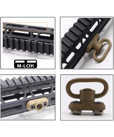 GOODTAC QD Sling Mount & Swivel Adapter - 1.25 Inch M-Lok Rail Attachment - Tan Color for International Shipping - Buy Online on GoSupps.com