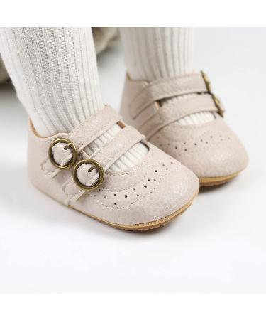 Baby Girls Mary Jane First Walking Shoes | Anti-Slip Princess PU Leather Infant Shoes (0-6 Months) - F Banki - Buy Online on GoSupps.com