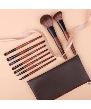 ENZO KEN Natural Sable Hair Bamboo Makeup Brush Set - Professional Case, Brown Eye Eyeshadow, Contour & Blush Brushes - Travel Cosmetic Set with Bag - Complete Blending Kit - Buy Online on GoSupps.com