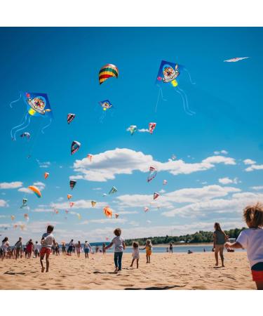 Coqoyo Dragon Kids Kite - Cute Cartoon Anime Design for Beach & Outdoor Fun | Perfect for Ages 3+ | Dog Patrol & Insliner Flight with Handle & Lines - Buy Online on GoSupps.com