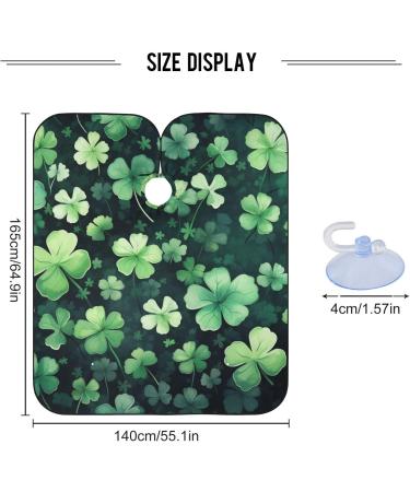 Waterproof Barber Cape - Clover Green & Cheetah Haircut Bib for Men & Women | Durable & Stylish Hair Cutting Cape - Buy Online on GoSupps.com