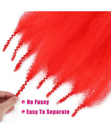 Springy Afro Twist Hair 28 Inch Cuban Twist Hair 3 Packs Marley Twist Braiding Hair Pre-separated Spring Twist Hair Wrapping Hair for Soft Locs Cuban Twist Crochet Hair for Women (28Inch-3Pcs-Red) - Buy Online on GoSupps.com