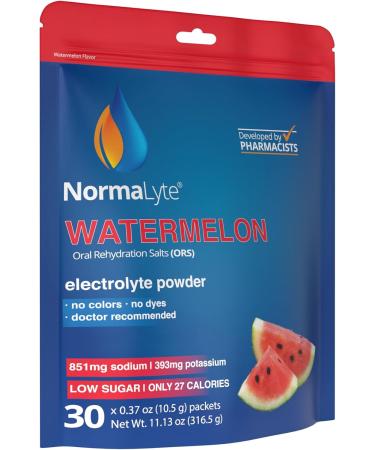 NormaLyte Watermelon - Eligible Electrolyte Powder Packets | Clinically Studied Electrolyte Drink Mix | 30 Count Effective Hydration Sticks - Buy Online on GoSupps.com