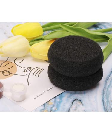 6PCS Round Foam Painting Sponges - Ideal for Acrylic & Watercolor Painting, Staining, DIY Crafts - Black - Buy Online on GoSupps.com