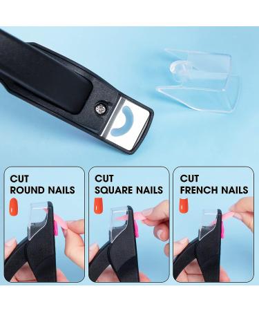 AORAEM Adjustable Nail Clippers & File - False Nail Cutter Tool for Extensions - Home DIY Black - Buy Online on GoSupps.com