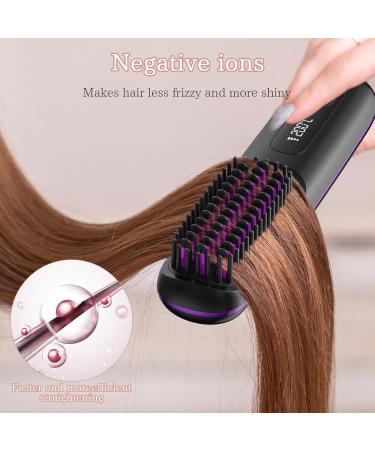 Cordless Hair Straightener Brush - Portable Anion Styling Tool for Women | Lightweight Ceramic Anti-Scald Travel-Friendly Salon Quality - Buy Now - Buy Online on GoSupps.com