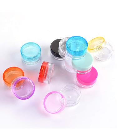 Ulikey 60 PCS Empty Cosmetic Jars - 5g Plastic Containers with Lids for Cream Powder Glitter | 12 Vibrant Colors - Perfect for Nail Art & Crafts - Buy Online on GoSupps.com