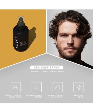 CRVFT Men's Hair Paste 2oz + Sea Salt Spray 6oz Bundle - Medium + Light Hold, Natural Finish - Volume & Texture - Boss Scented - Stylist Approved - Buy Online on GoSupps.com