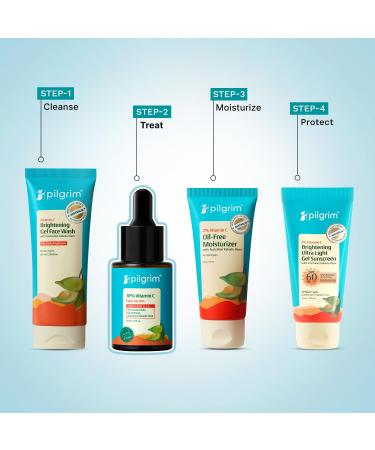 10% Vitamin C Face Serum by Pilgrim | Anti Aging Facial Serum with 5% Niacinamide & Kakadu Plum | Reduces Fine Lines Smooths Skin Texture & Improves Radiance | 1.01 Fl Oz (30ml) - Buy Online on GoSupps.com