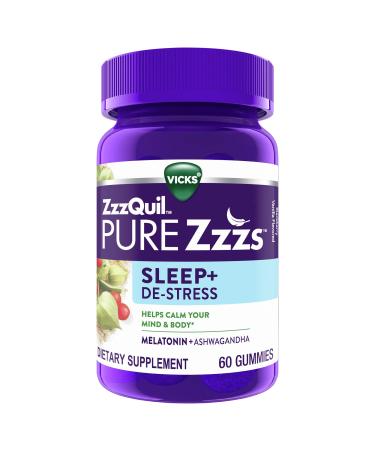 ZzzQuil PURE Zzzs De-Stress & Sleep - 60 Gummies - Buy Online on GoSupps.com