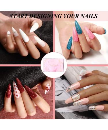 Professional Acrylic Nail Kit - 12 Glitter Colors, Liquid, Brush & Tools - DIY Manicure Set for Beginners and Salons - Buy Online on GoSupps.com