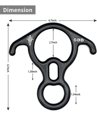 40KN Rescue Figure 8 Descender - Rock Climbing Belay Rappel Equipment - Buy Online on GoSupps.com