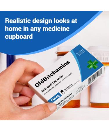 OldBitchamins - Funny Joke Prank Pill Box with Jelly Beans Sweets - Gag Gift for Mum | Mothers Day & Birthday Gifts Under 10 - Buy Online on GoSupps.com