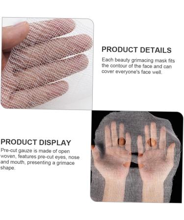 Cabilock Masques Faciaux en Feuille Pr d coup e 100 Pcs Blanc Spa Visage Soin Hydratant Professionnel - Buy Online on GoSupps.com