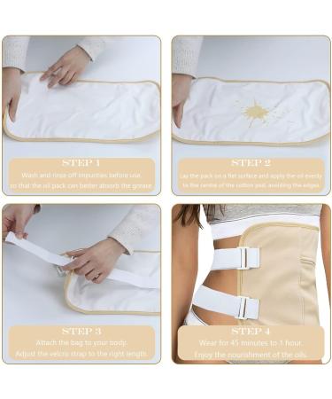 2 Pcs Castor Oil Pack Wrap Kit Reusable Castor Oil Pack Wrap Kit Adjustable Anti-Leakage Castor Oil Pack for Liver Detoxification Aid Sleep Sleep and Digestion relieves Constipation (Khaki) Yellow - Buy Online on GoSupps.com