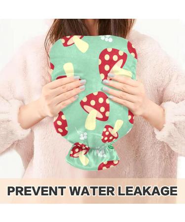 Hot Water Bottles with Mushroom Cover - 2L Pain Relief Bag for Headaches | Shop Internationally - Buy Online on GoSupps.com