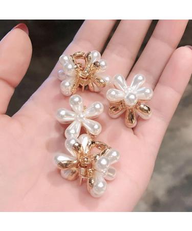 JOLINTAL Hair Clips for Women 2 Pcs Crystal Flower Bridal Hair Clips 4 Pcs Small Hair Clip Hair Accessories for Women Flower Claw Clip Girls Hair Accessories for Wedding Party - Buy Online on GoSupps.com