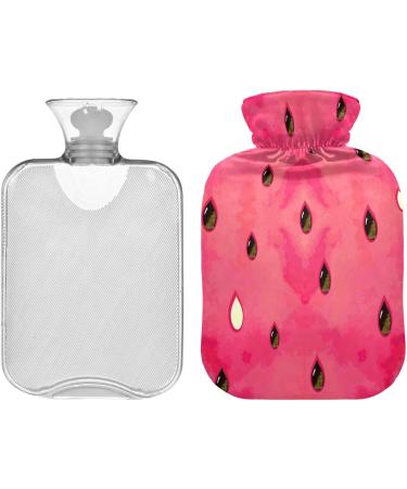 Naanle Watermelon Heat Bottle - 2L Transparent Hot Water Bottle for Bed Hand & Foot Warmer Pain Relief & Cold Therapy | International Shipping - Buy Online on GoSupps.com