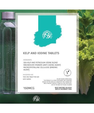 Kelp and Iodine 150MCG Tablets - Hair, Skin Health & Immune Support - Pure Source of Iodine - 60 Tablets - Buy Online on GoSupps.com