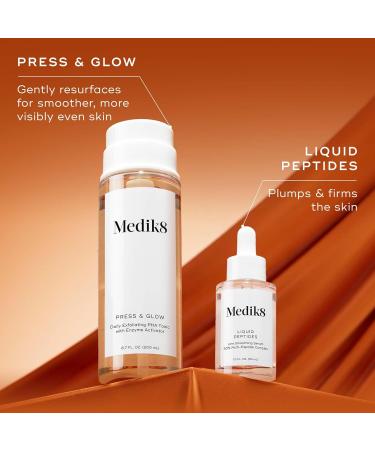 Medik8 Luminous Lift Kit - Face Toner for Women and Men - Peptide Face Serum - Age-Defying Serum - Hydrating Toner for Refreshed Skin - 2 pc White - Buy Online on GoSupps.com