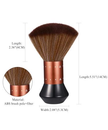 Vtrem Professional Hairdressing Brush - Rose Gold & Black Barber Powder Brush for Salon Use | Fluffy Hairbrushes (2x Large) - Buy Online on GoSupps.com