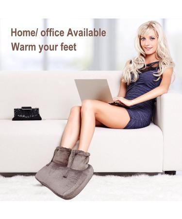 Fast-Heating Electric Foot Warmers | 3 Temperature Settings | Sherpa-Lined | Machine-Washable | Auto Shut-Off | Brown - Buy Online on GoSupps.com