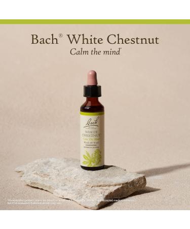 Bach Original Flower Remedies White Chestnut - Calm The Mind - Natural Homeopathic Flower Essence for Emotional Balance - Vegan Gluten Free Sugar Free - 20mL Dropper - Buy Online on GoSupps.com